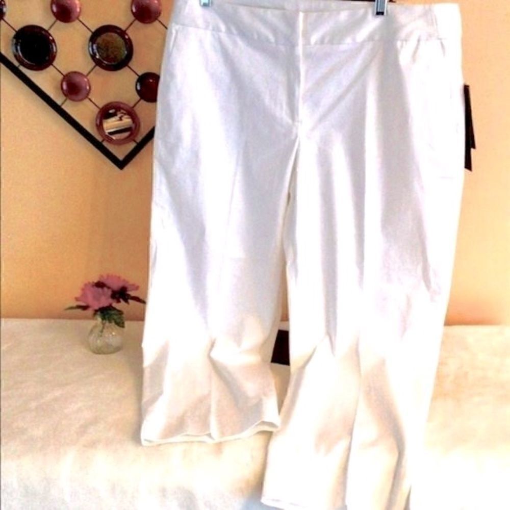 DAHLIA COLLECTION CLASSIC PANTALONI 14P -WHITE NWT